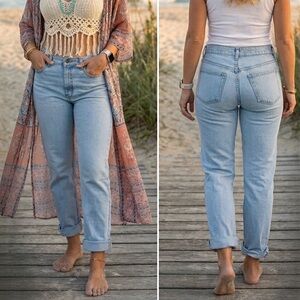 Boho Light Blue Boyfriend Jeans Size 30x32